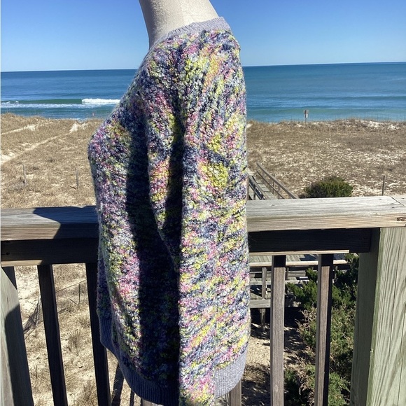 CeCe Purple and Pink Crew Neck Sweater - Picture 4 of 10